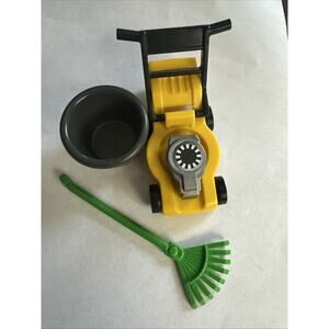Playmobil Rake, Bucket & Lawn Mower- Yard Work